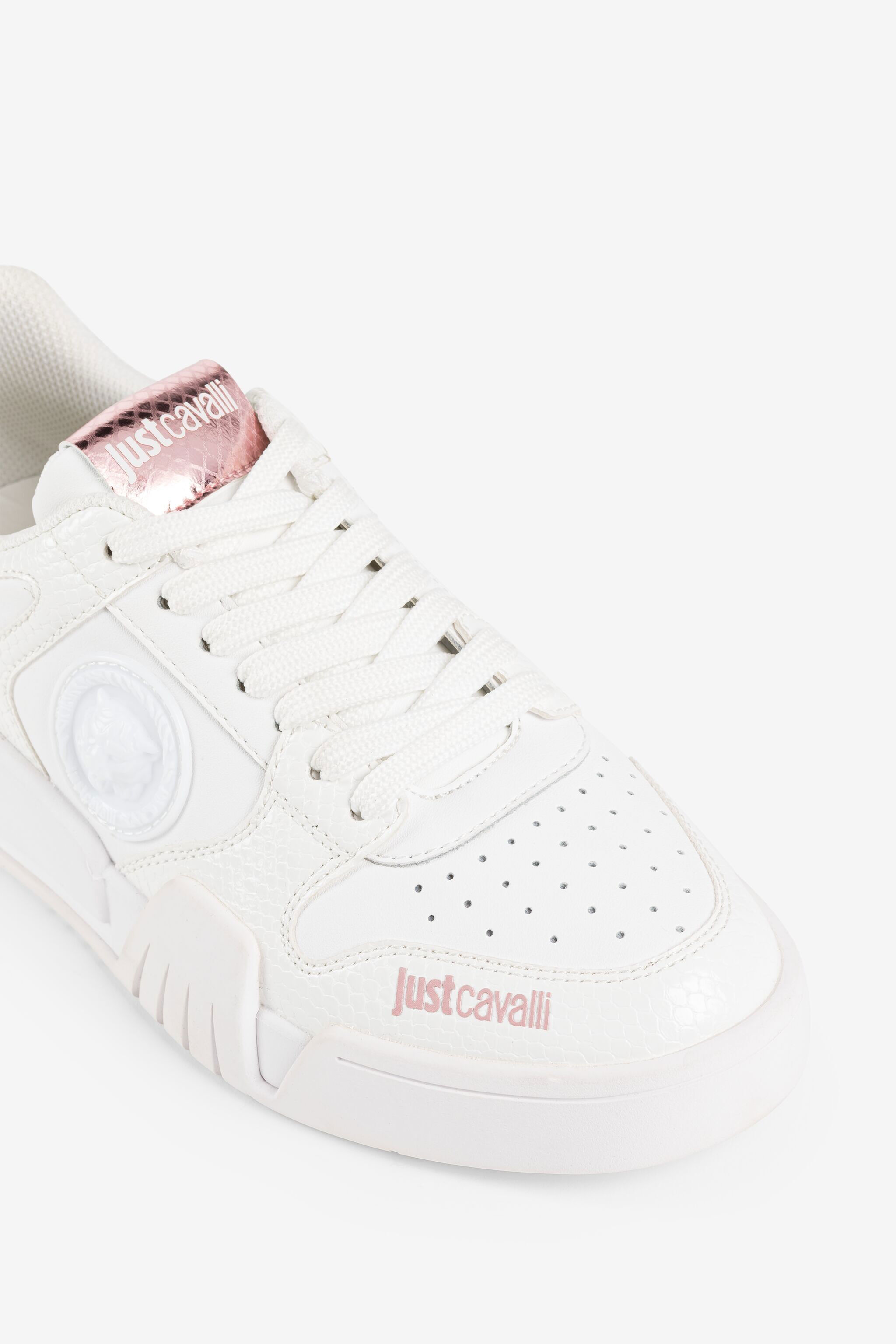Just Cavalli Tiger Head Logo Sneakers | WHITE | Women | Just 