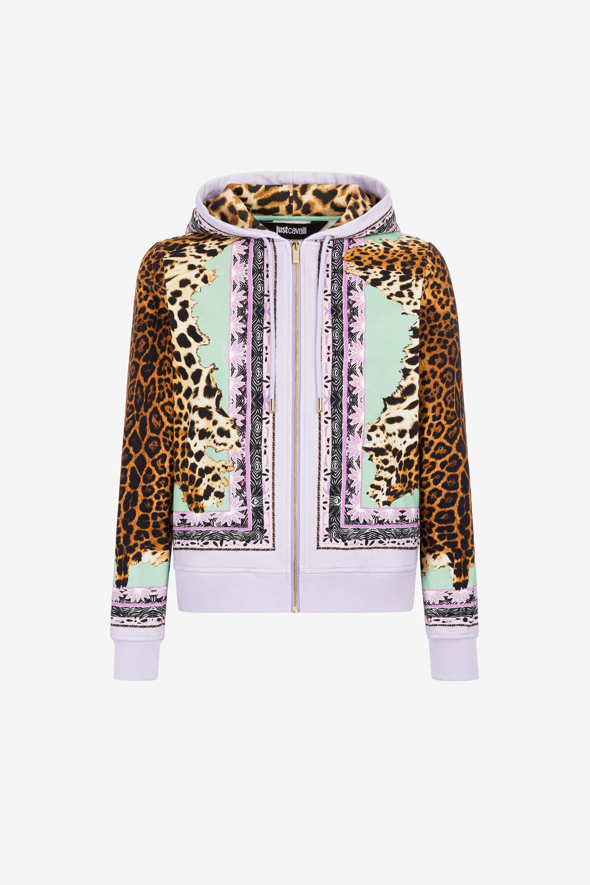 Just Cavalli Jaguar Print Zip Up Hoodie JAGUAR PRINT Women